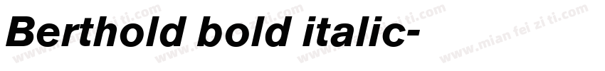 Berthold bold italic字体转换